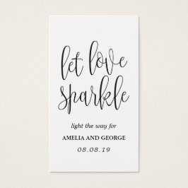 Sparkler verzendt Labels Lovely Calligrafie Visitekaartje