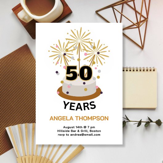 Sparkler Years Birthday Invitation