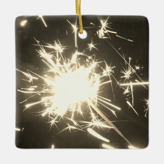 Sparklers Fire Keramisch Ornament (Voorkant)