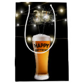 Sparklers in 35e verjaardag bier medium cadeauzakje (Voorkant)