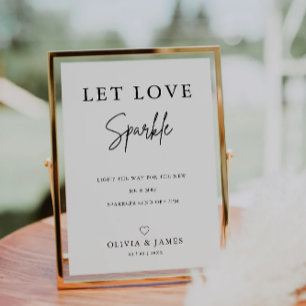 Sparklers Sign, Wedding Send Off Sign, Kaart
