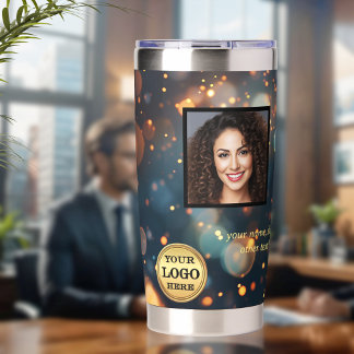 Sparkles Custom Logo Photo Business Geïsoleerde Drinkbeker
