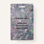 Sparkles Cute Employee Photo ID Badge (Achterkant)