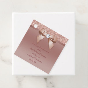 Sparkles & Glamor, Roos Gold Birthday Party Bedankjes Labels
