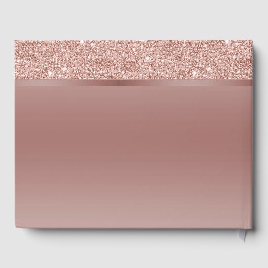 Sparkles & Glamor, Roos Gold Birthday Party Gastenboek (Achterkant)