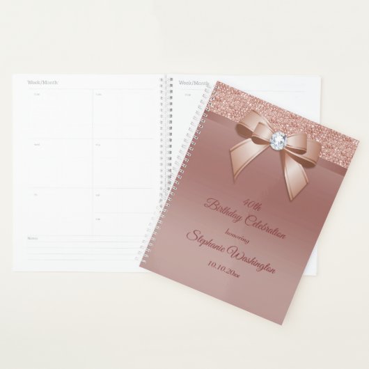 Sparkles & Glamor, Roos Gold Birthday Party Planner (Display)