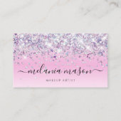 Sparkles Holographic Paars Glitter Makeup Artist Visitekaartje (Voorkant)