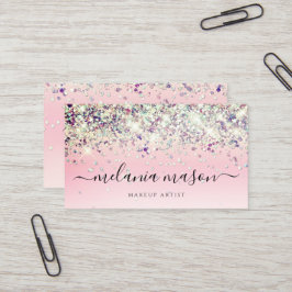 Sparkles Holographic Paars Glitter Makeup Artist Visitekaartje
