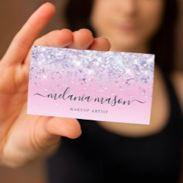 Sparkles Holographic Paars Glitter Makeup Artist Visitekaartje