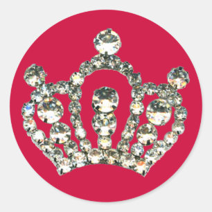 Sparkles of a Tiara Ronde Sticker