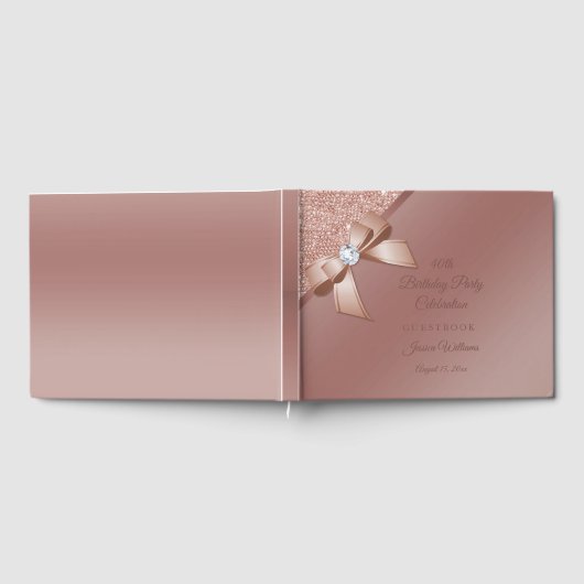 Sparkles & Roos Gold Glamor Birthday Party Gastenboek (Volledig)