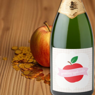 Sparkling Apple Cider Meisjes Verjaardag Wijnetiket
