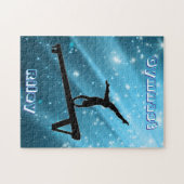 Sparkling Blue Gymnast Pose Legpuzzel (Horizontaal)