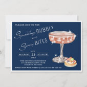 Sparkling Bubble en hartige Bites Happy Hour Kaart (Voorkant)