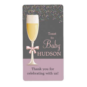 Sparkling Bubbly Sip & See Wine Étiquettes