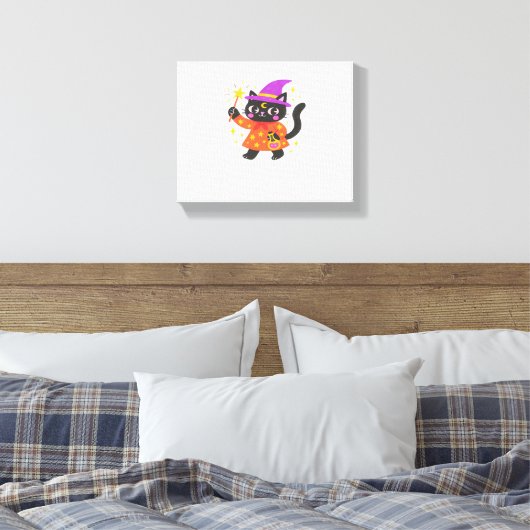 Sparkling Celestial Kat Witch Classic T-shirt Canvas Afdruk (Insitu (Slaapkamer))