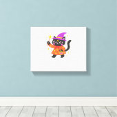 Sparkling Celestial Kat Witch Classic T-shirt Canvas Afdruk (Insitu (Houten vloer))
