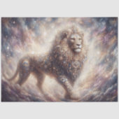 Sparkling Celestial Lion Spirit Decoupage Tissuepapier (Voorkant)