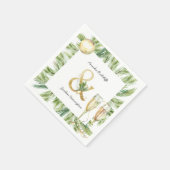 Sparkling Cheer Winter groen | Monogram bruiloft Servet (Hoek)