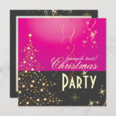 Sparkling Christmas Tree / Invitations pour la fêt (Devant / Derrière)