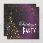 Sparkling Christmas Tree / Invitations pour la fêt (Devant / Derrière)