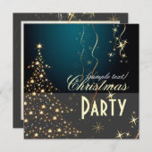 Sparkling Christmas Tree / Invitations pour la fêt (Devant / Derrière)