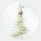 Sparkling Christmas Tree round stickers  (Devant)