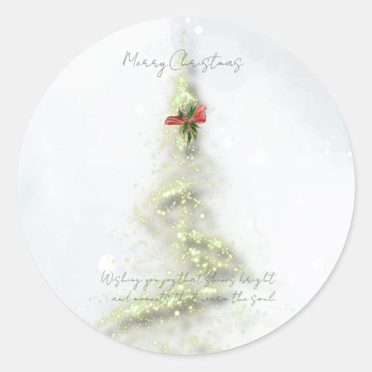Sparkling Christmas Tree round stickers (Devant)