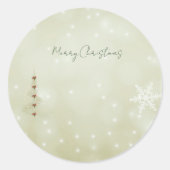 Sparkling Christmas tree round stickers  (Devant)