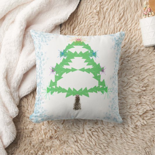 Sparkling Christmas Tree Throw Cushion Kussen (Deken)