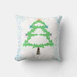Sparkling Christmas Tree Throw Cushion Kussen