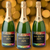 Sparkling Custom Nieuwjaar Label Sparkling Wijnetiket