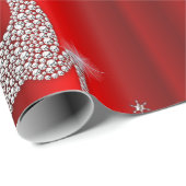 Sparkling Diamond Rendier Rode Kerstmis Cadeaupapier (Rol Hoek)