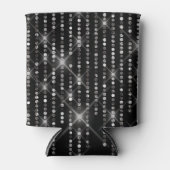 Sparkling Diamonds op Zwart Blikjeskoeler (Voorkant)