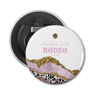 Sparkling Disco cowgirl Bachelorette, gouden glitt Button Flesopener
