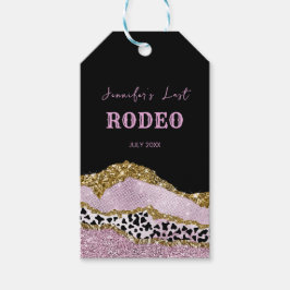 Sparkling Disco cowgirl Bachelorette, gouden glitt Cadeaulabel