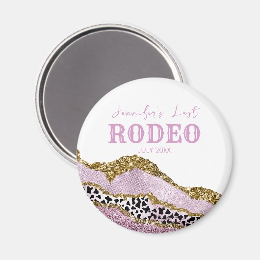 Sparkling Disco cowgirl Bachelorette, gouden glitt Magneet (Voorkant / Achterkant)