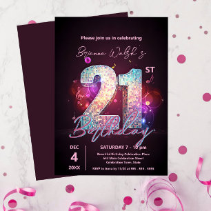 Sparkling Disco Dance 21ste verjaardag Kaart