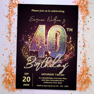 Sparkling Disco Dance 40ste verjaardag Kaart