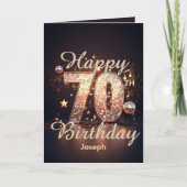 Sparkling Disco Dance 70ste verjaardag Kaart (Voorkant)