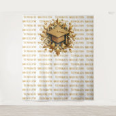 Sparkling Gold Glitter Afstuderen Stap en Herhaal Wandkleed (Voorkant)