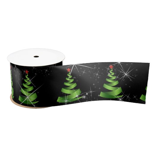 Sparkling Green Ribbon Kerstboom Lint (Spoel)