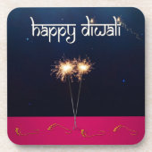 Sparkling Happy Diwali - Dessous de verre plastiqu (Devant)