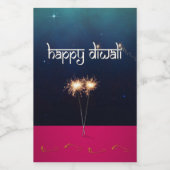 Sparkling Happy Diwali - Étiquette de contenants a (Étiquettes simples)