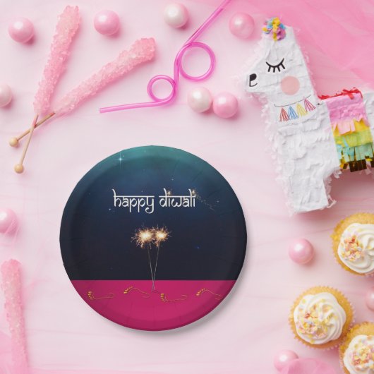 Sparkling Happy Diwali - Papieren Bord (Feest)