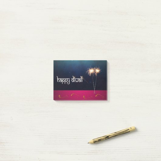Sparkling Happy Diwali - Post-it® notes (Op bureau)