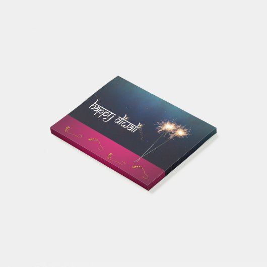 Sparkling Happy Diwali - Post-it® Notes (Incliné)
