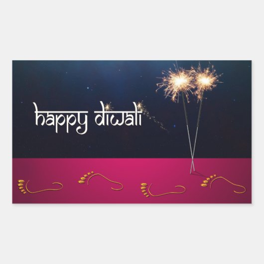 Sparkling Happy Diwali - Sticker (Voorkant)