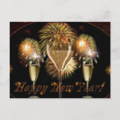 Sparkling Happy New Year briefkaart (Voorkant)