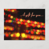Sparkling Holiday Lights Cadeaubon Briefkaart (Voorkant)